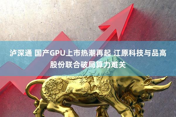 泸深通 国产GPU上市热潮再起 江原科技与品高股份联合破局算力难关