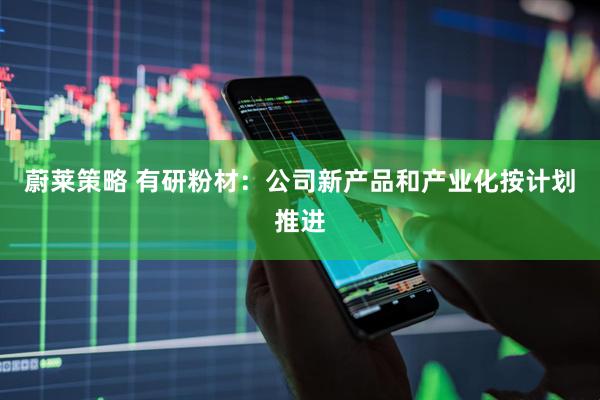 蔚莱策略 有研粉材：公司新产品和产业化按计划推进