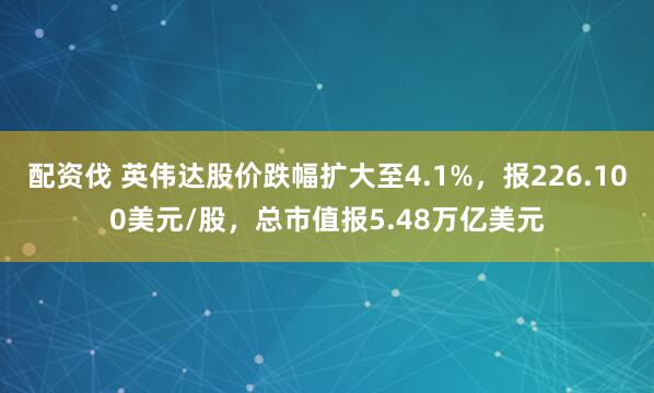 配资伐 英伟达股价跌幅扩大至4.1%，报226.100美元/股，总市值报5.48万亿美元